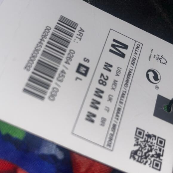 Zara Bodysuit Floral Multicolor One Shoulder Ruched Blue Green Floral M - Picture 4 of 5